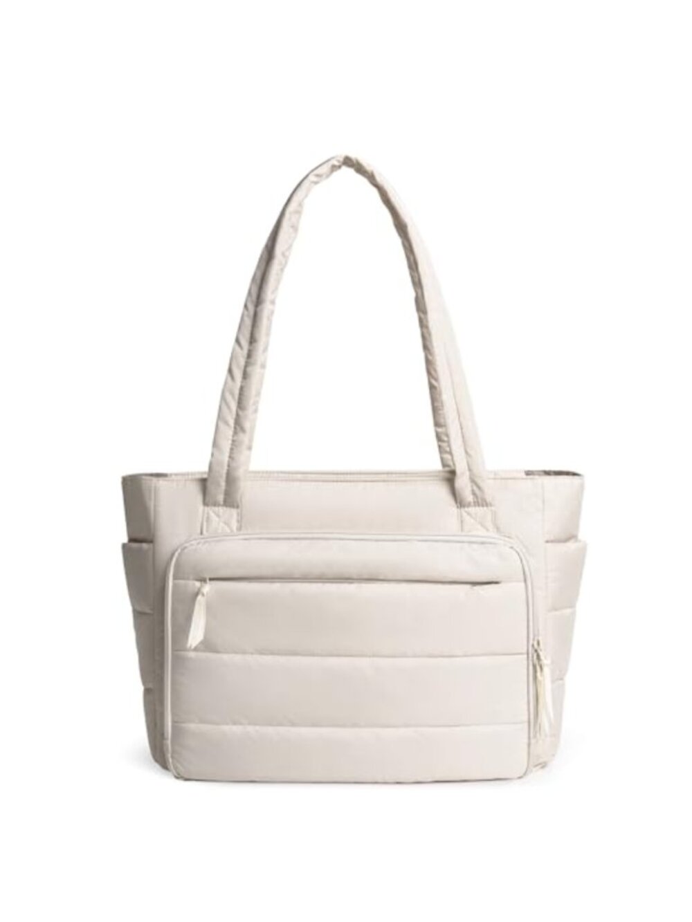 Yarwo Puffy Teacher Tote Bag with Sleeve Fits 15.6 Laptop for Women